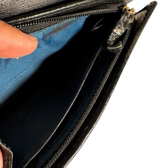 COPY - Coach Black Canvas Leather Trim Small Credit Card/Coin Bifold Wallet - Picture 8 of 12